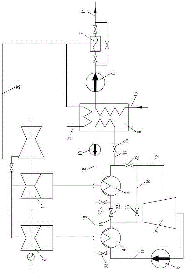 Low-temperature afterheat using system and afterheat using method