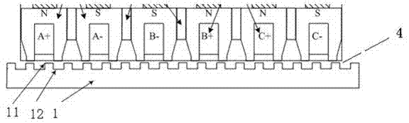 Linear switch magnetic flux permanent magnet motor with low location force and high thrust