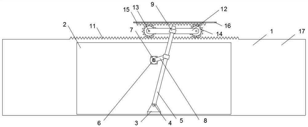 A support device for urology nursing with the function of positioning and moving