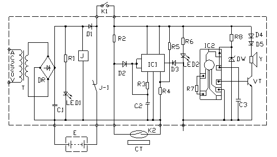 Line breaking type antitheft alarm