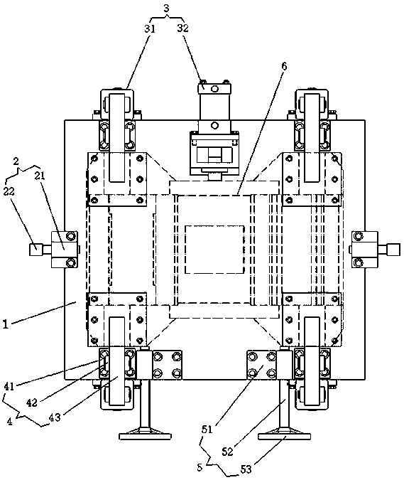 PC beam bearing machining clamping device and clamping method