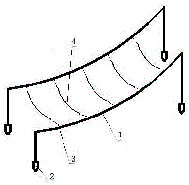 Seedling rope lifting ring for culturing raft frame and seedling rope hanging method of seedling rope lifting ring