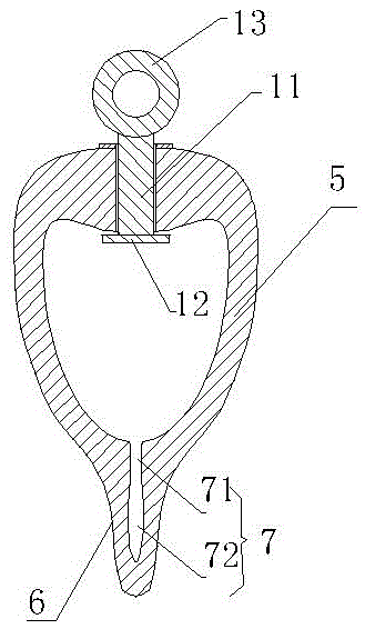 Seedling rope lifting ring for culturing raft frame and seedling rope hanging method of seedling rope lifting ring