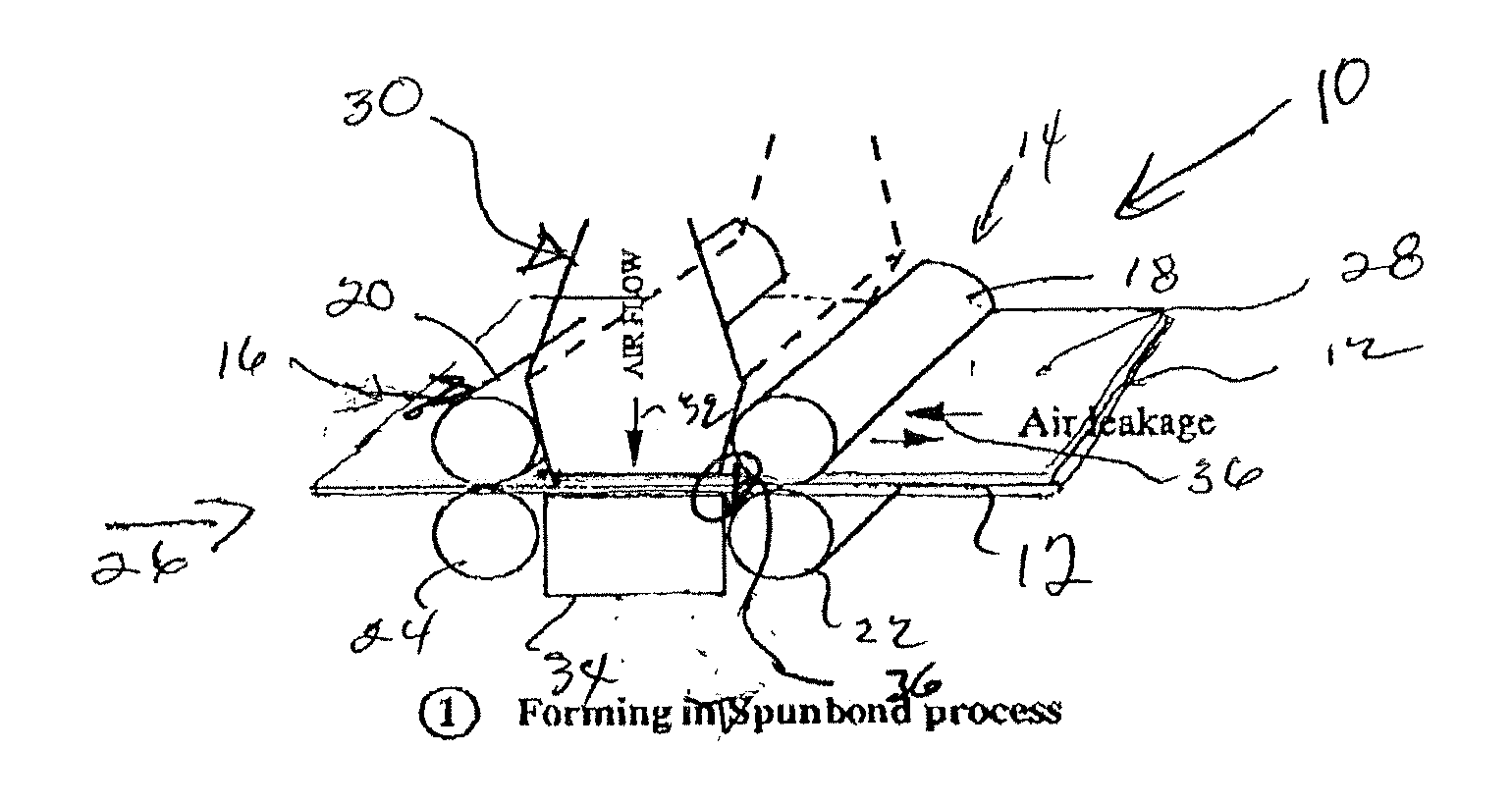 Fabric Comprising Shaped Conductive Monofilament Used in the Production of Non-Woven Fabrics