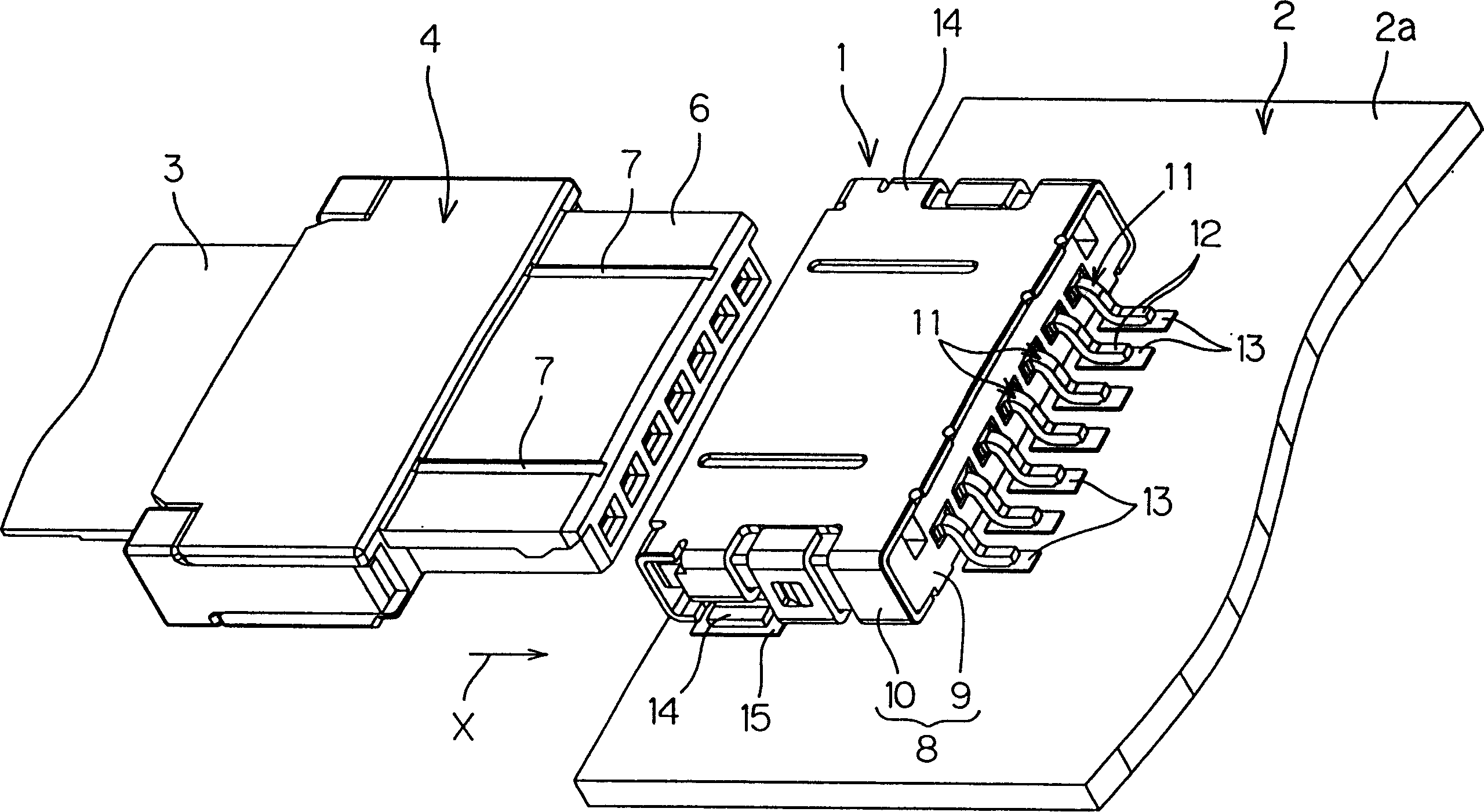 Connector for printed wiring board