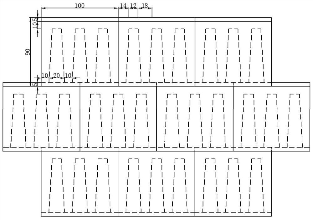 An assembled pocket grass-planting concrete prefabricated component and construction method