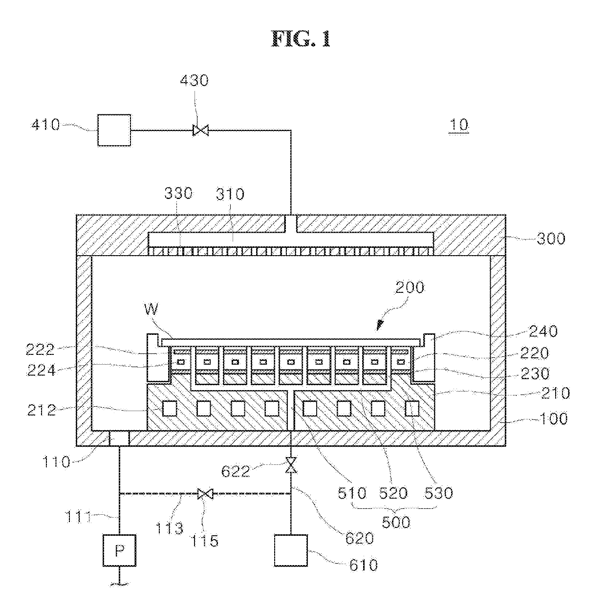 Substrate supporting member and substrate processing apparatus including same