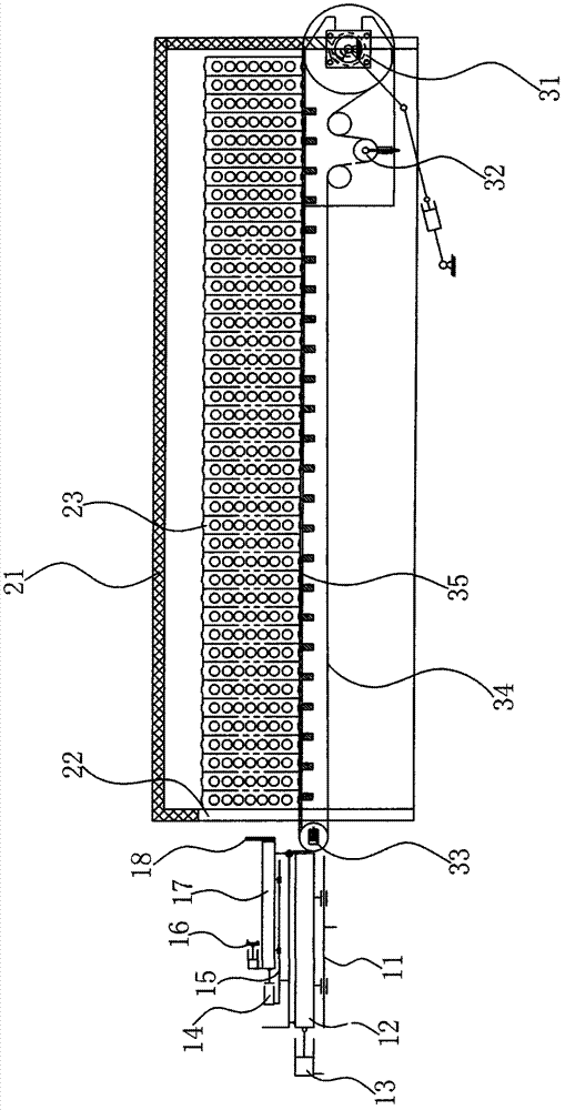 Flow line production method and device for construction partition wall board