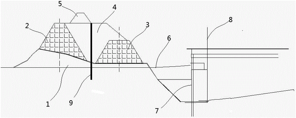 Construction method for reconstructing cofferdam anti-seepage system in immersed tube tunnel