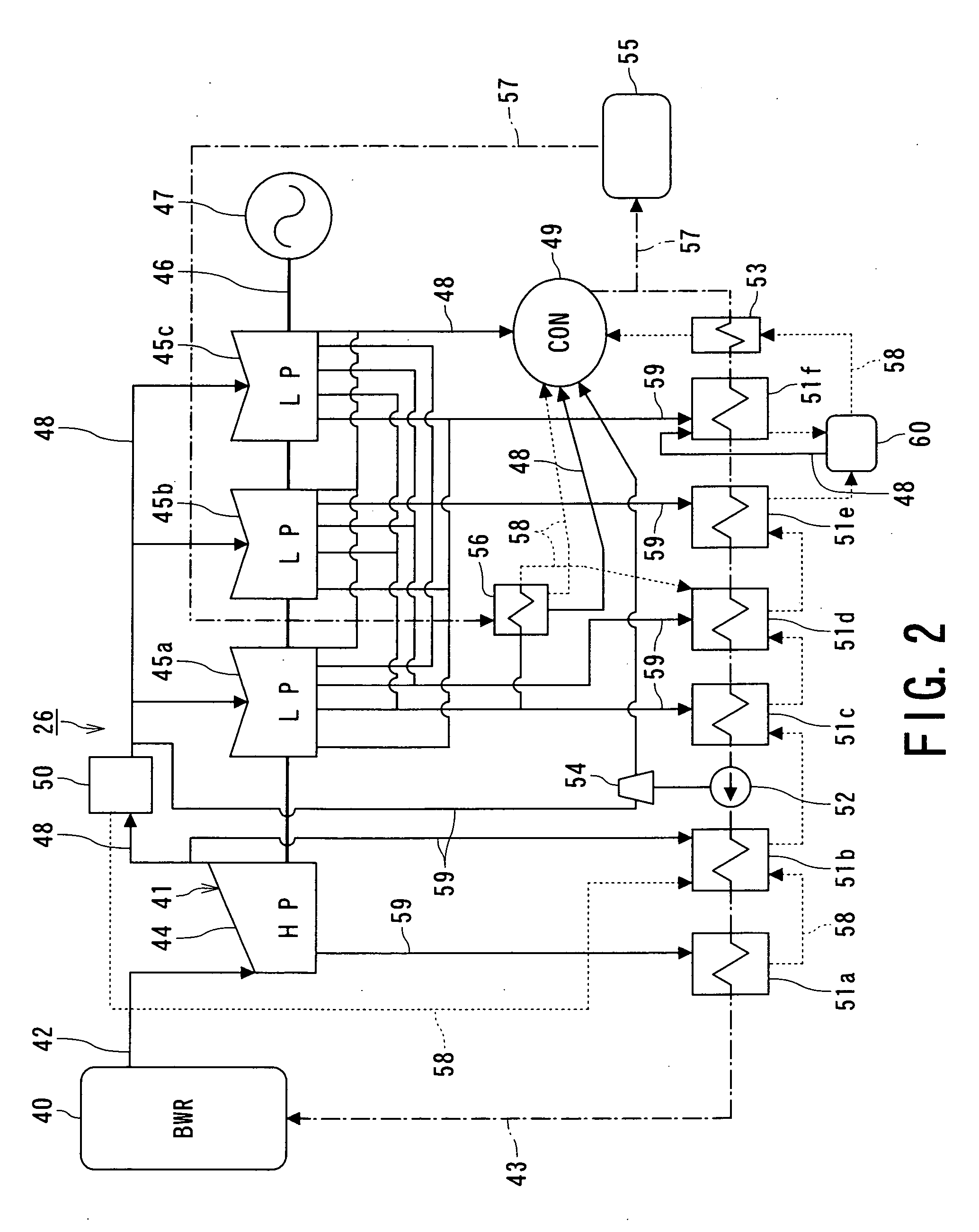 Thermal efficiency diagnosing system for nuclear power plant, thermal efficiency diagnosing program for nuclear power plant, and thermal efficiency diagnosing method for nuclear power plant