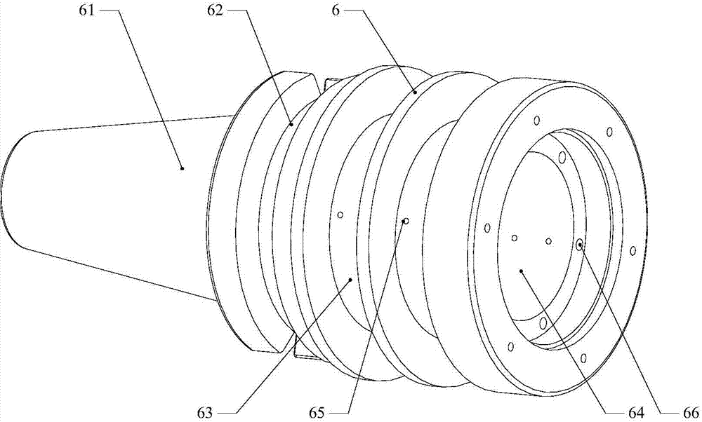 Oval ultrasonic machining device with non-contact induction power supply function