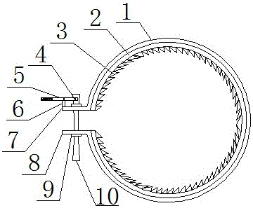 Clamping device for steel pipe concrete member with specially-shaped section