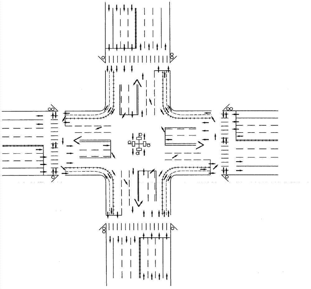 Urban road intersection passing method