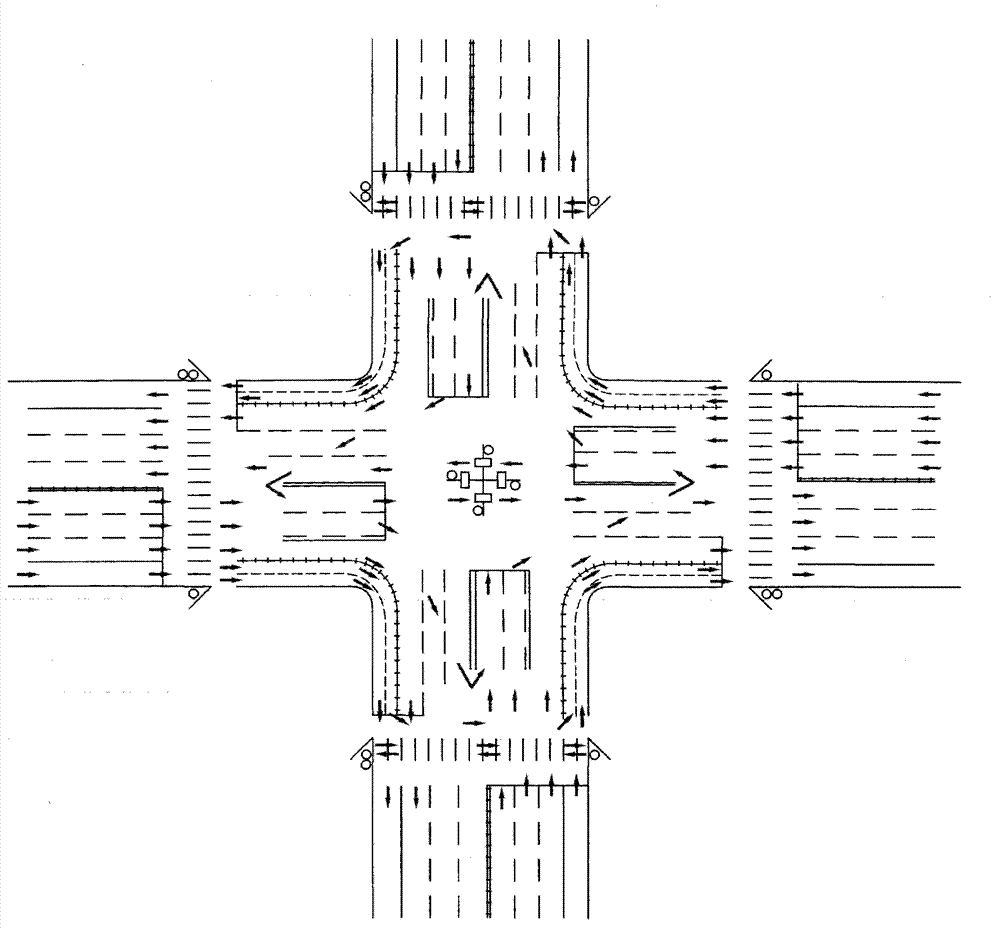 Urban road intersection passing method