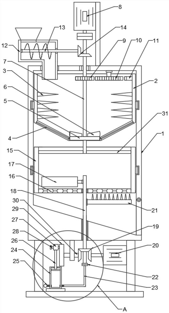 Anti-blocking food raw material refining equipment