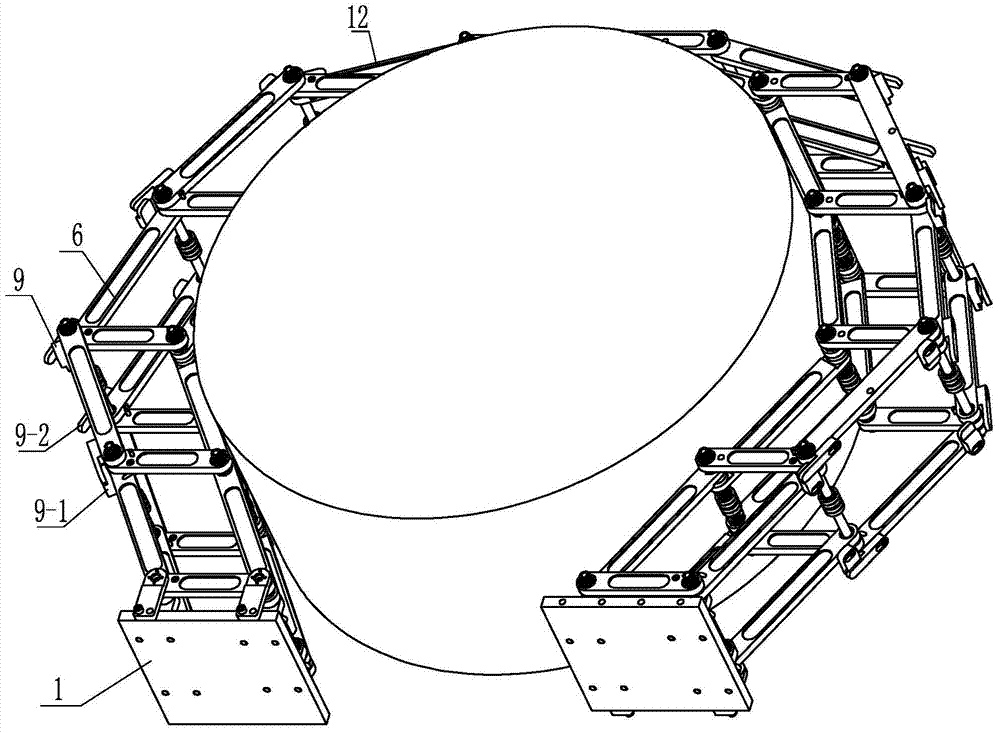 Expandable underactuated cable-rod truss type mechanical claw