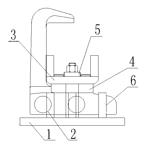 Steel plate spring support drilling tool