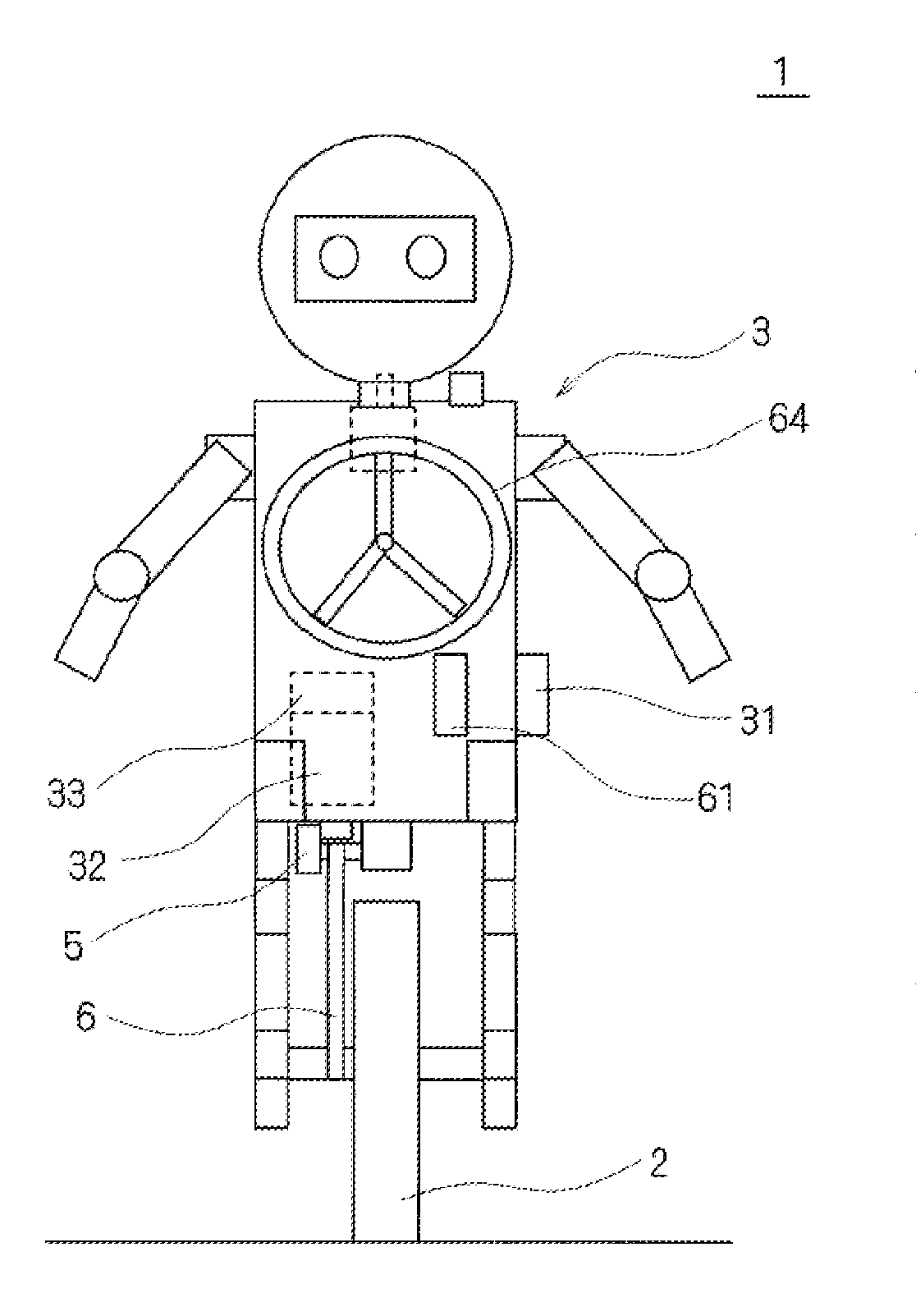 Falling prevention controlling device and computer program