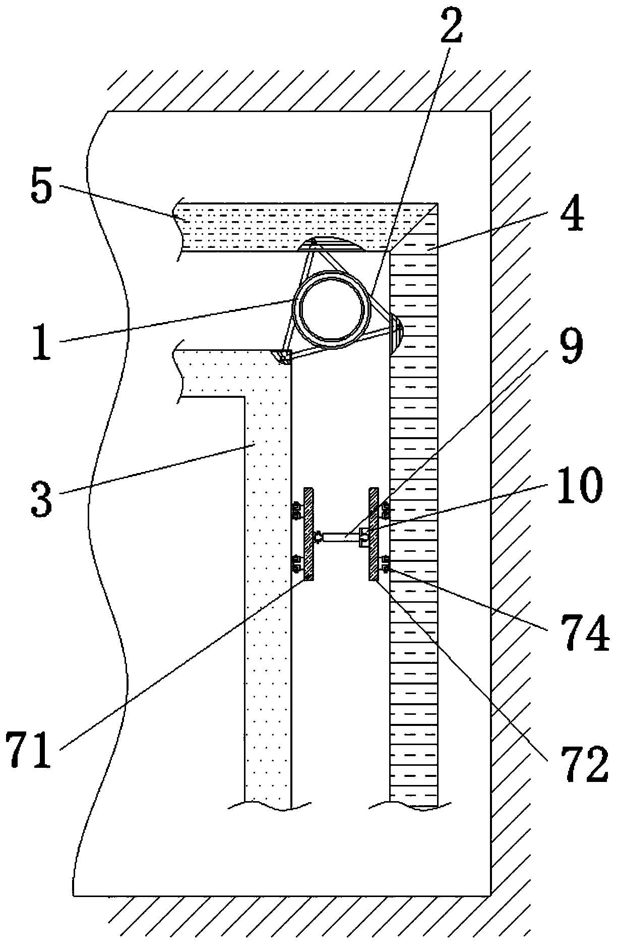 Internal and external wall steel structural keel connecting structure