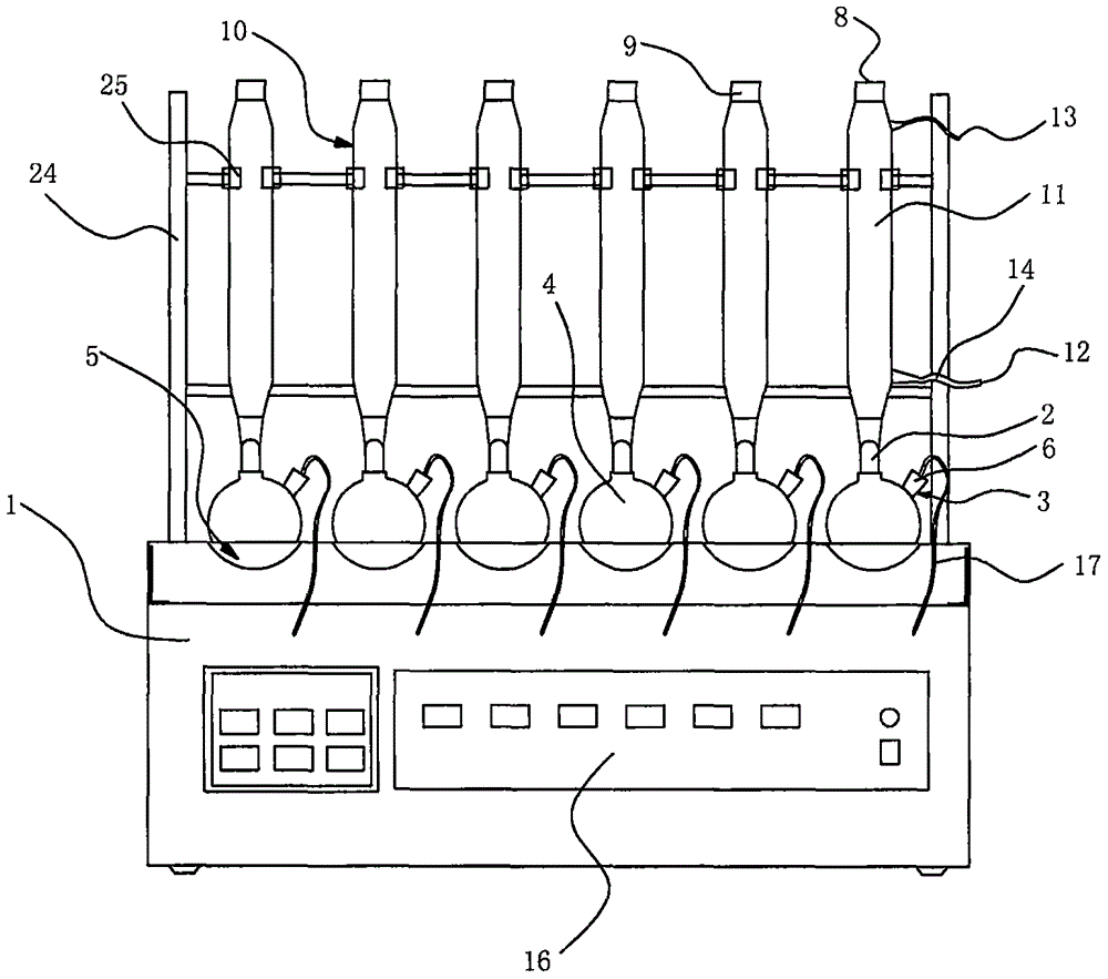 Intelligent multifunctional return distillation instrument