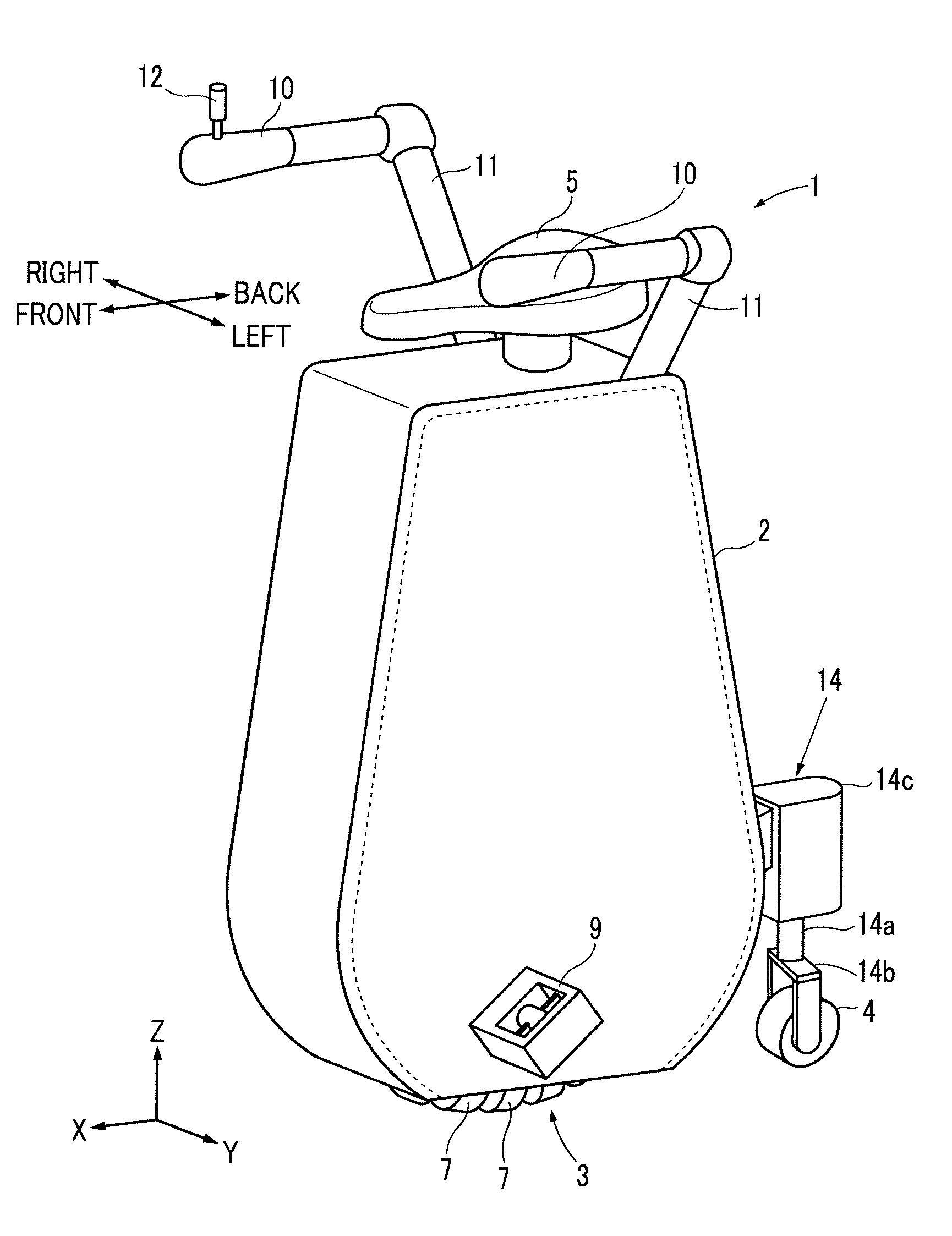 Inverted pendulum type vehicle, and control method of inverted pendulum type vehicle