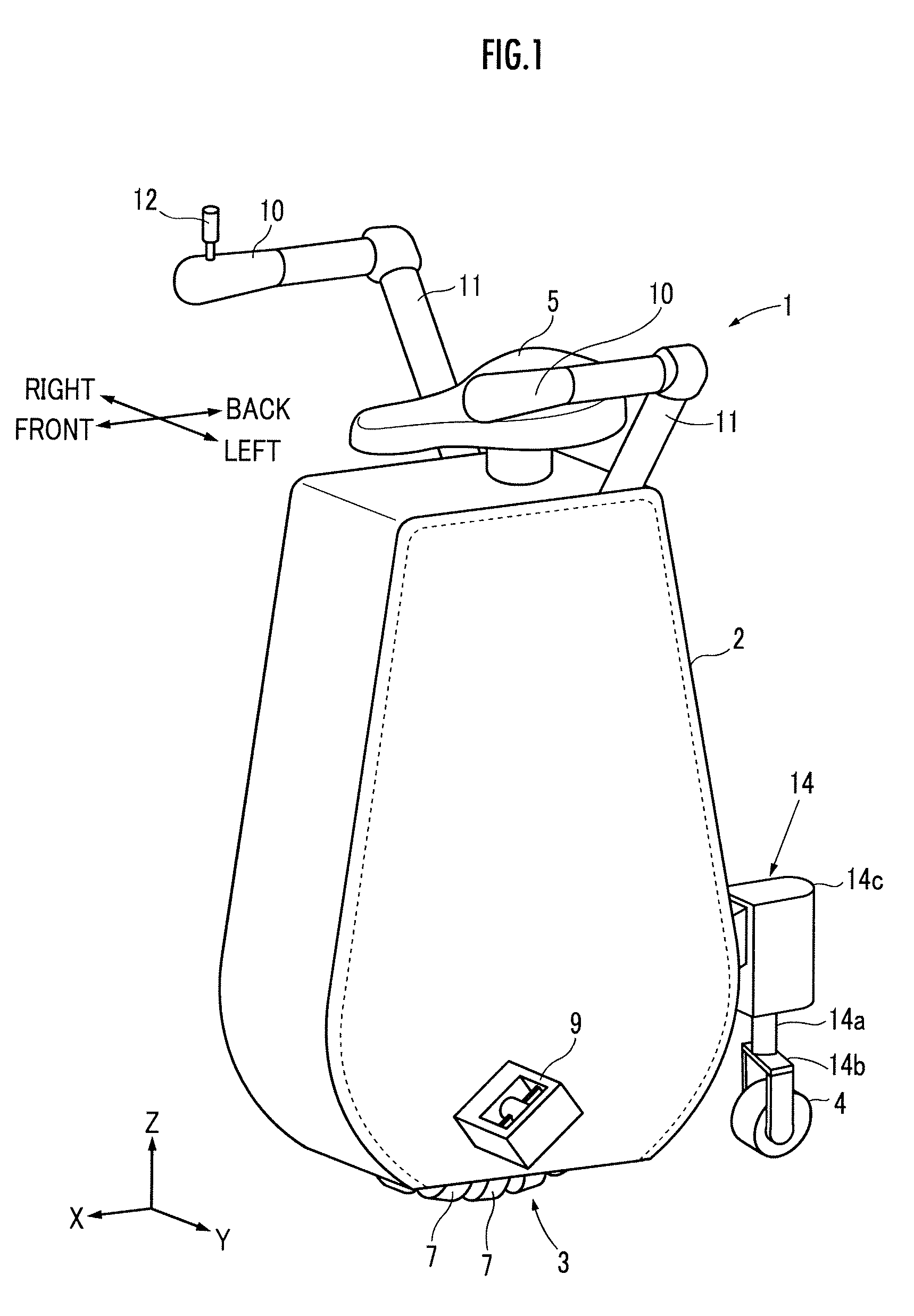 Inverted pendulum type vehicle, and control method of inverted pendulum type vehicle