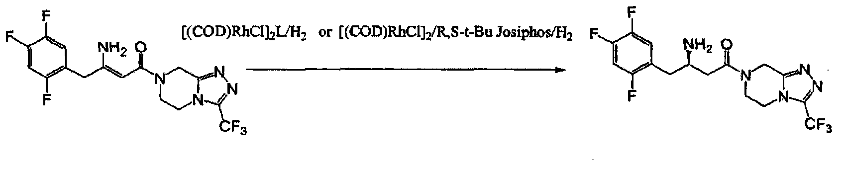 Industrial production method of sitagliptin