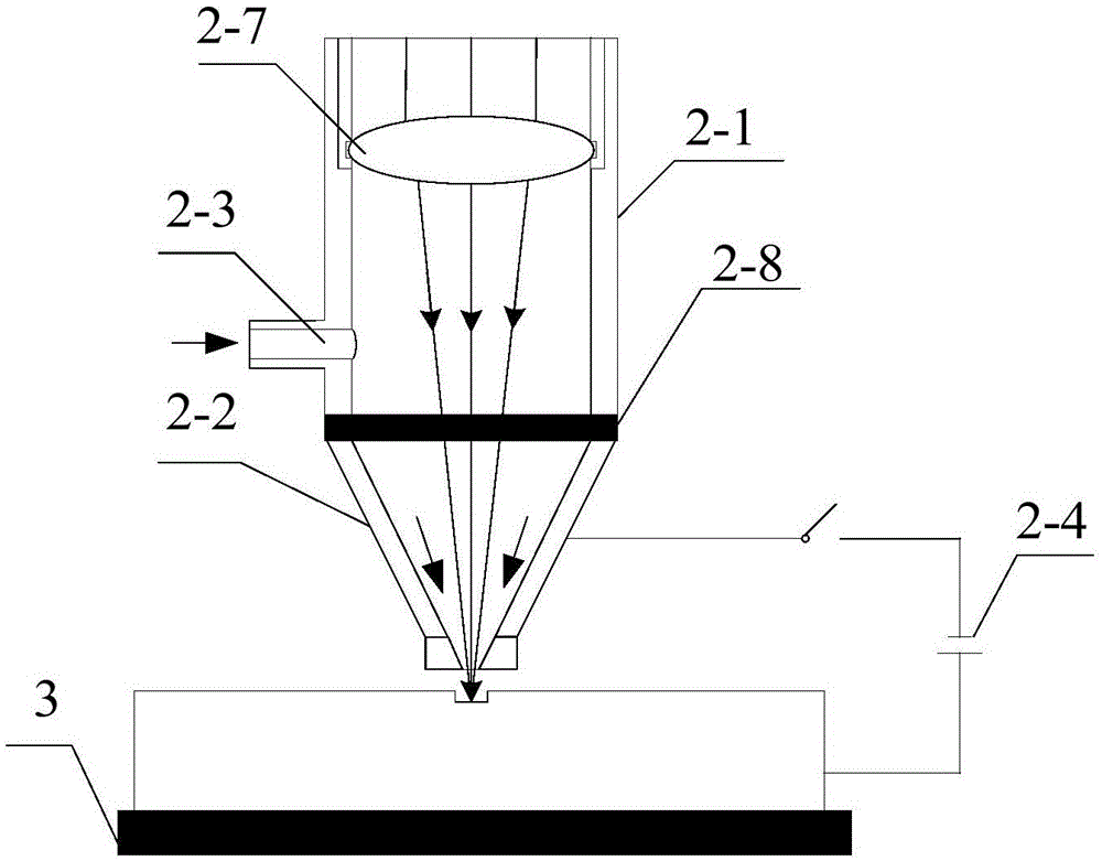 A laser processing technology and processing device based on electrostatic field assistance