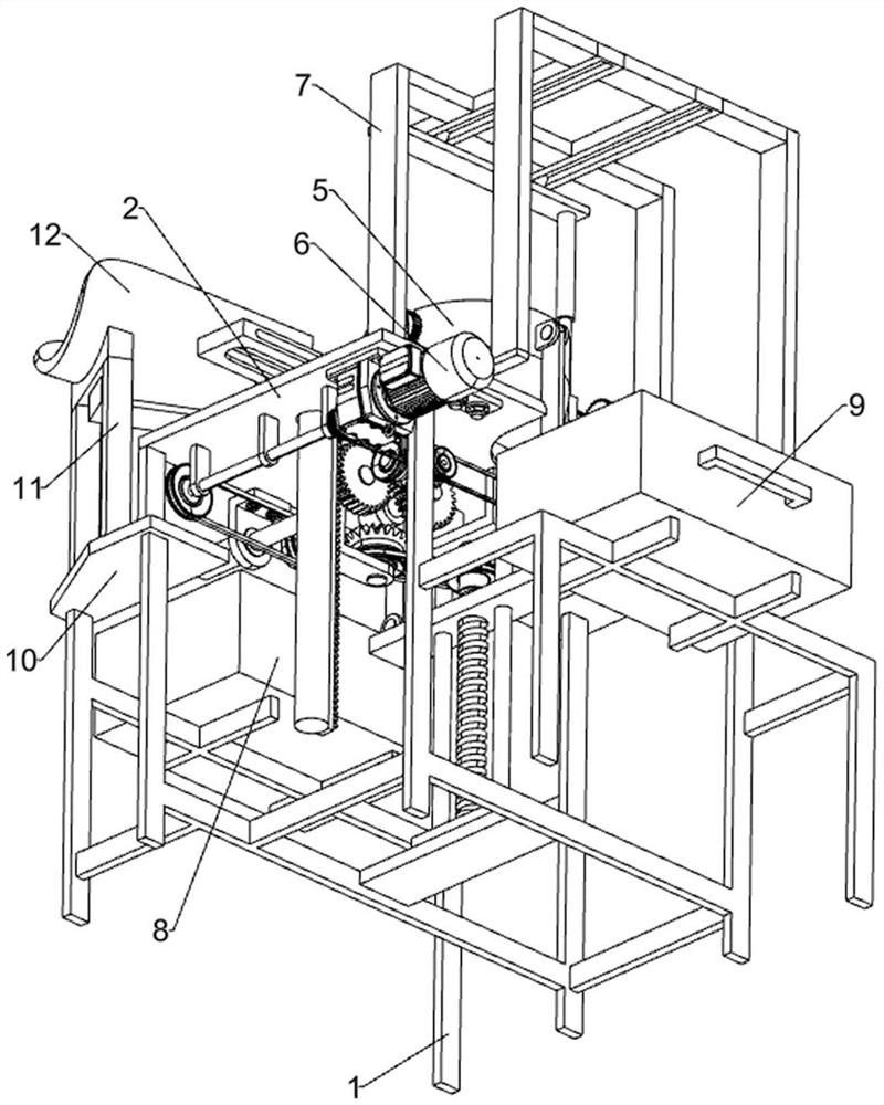 Seed melon double-track cutter girdling separation pretreatment device