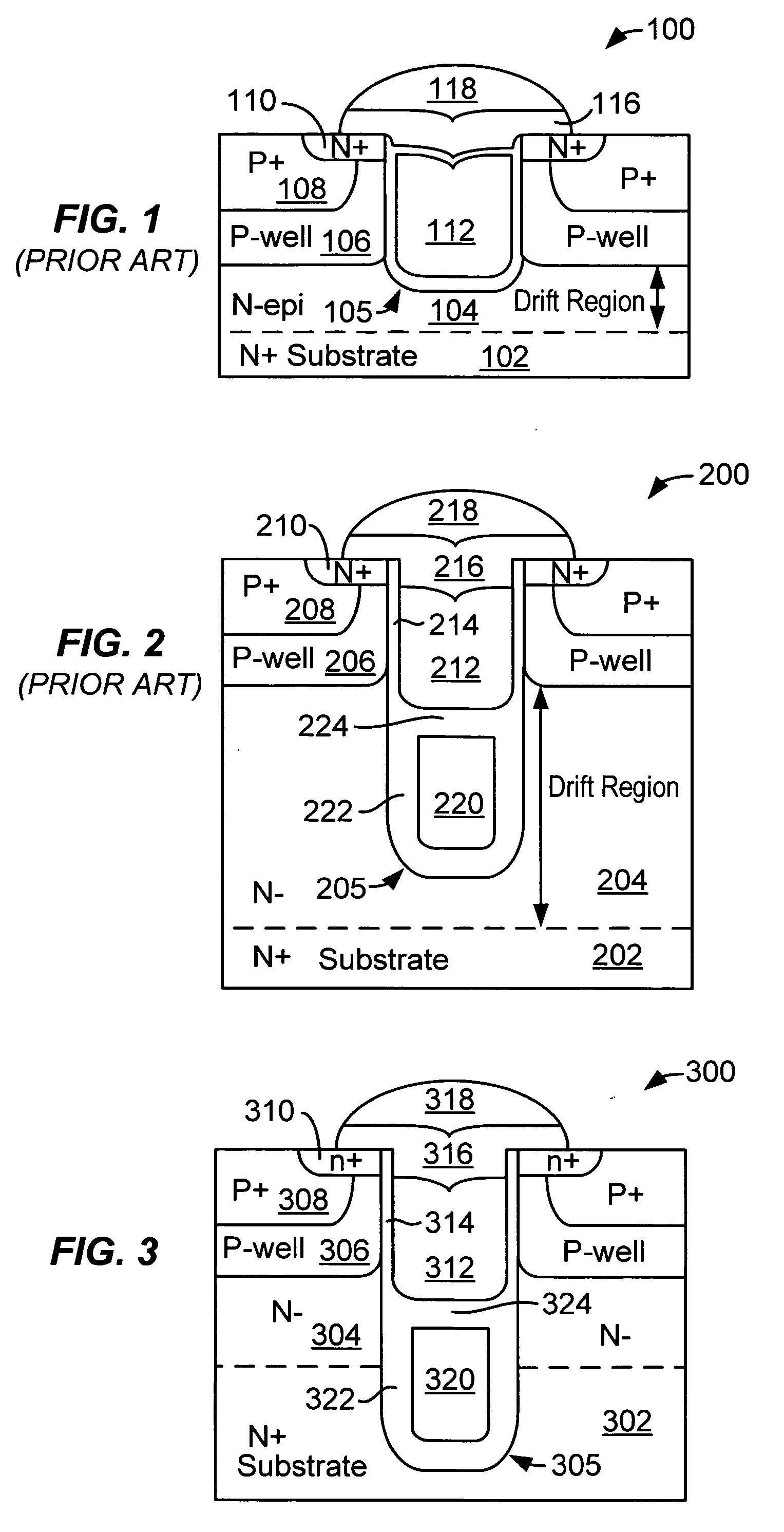 Trench-gate field effect transistors and methods of forming the same