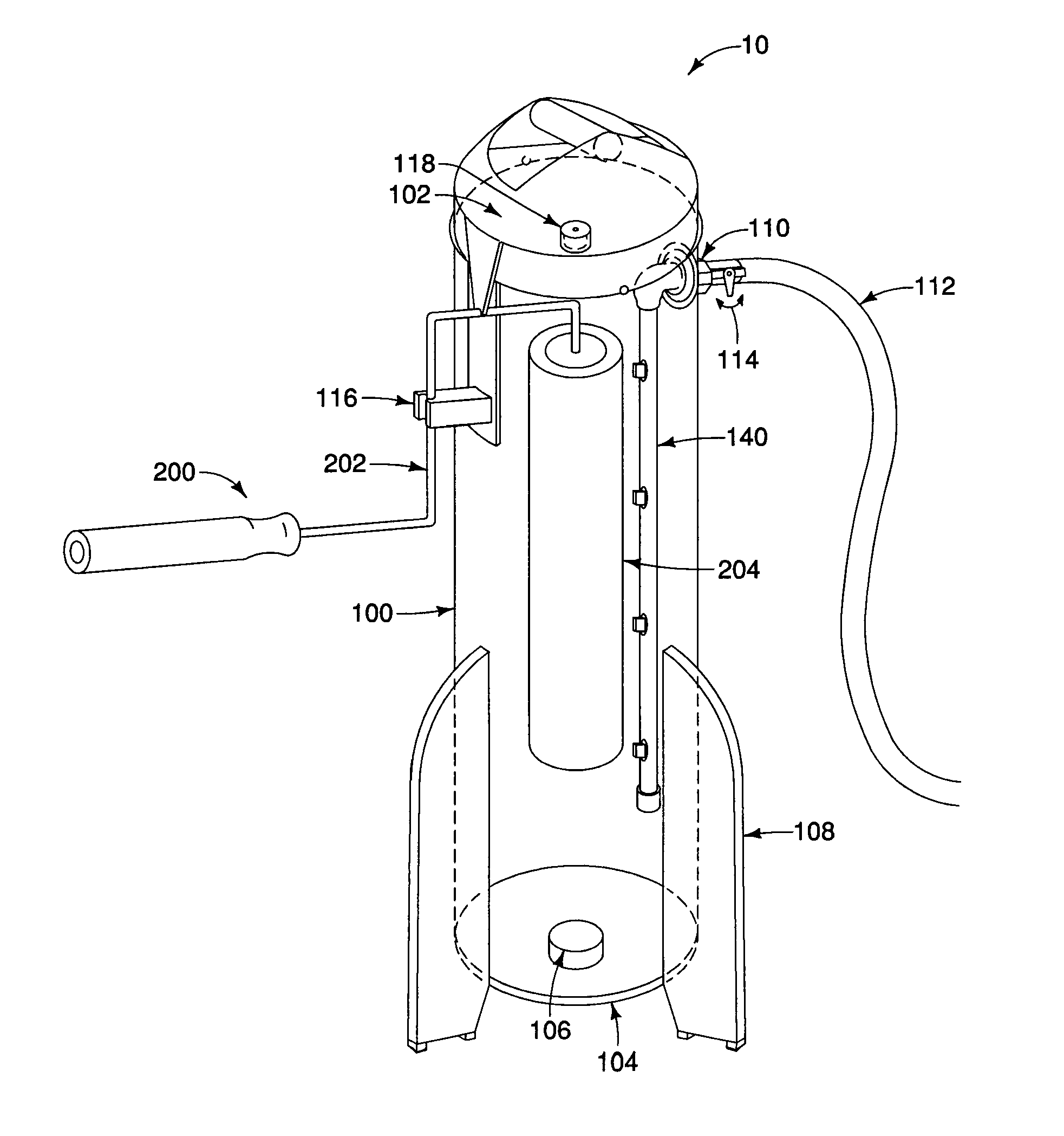 Hands-free cleaning apparatus for roller pads and/or paintbrushes