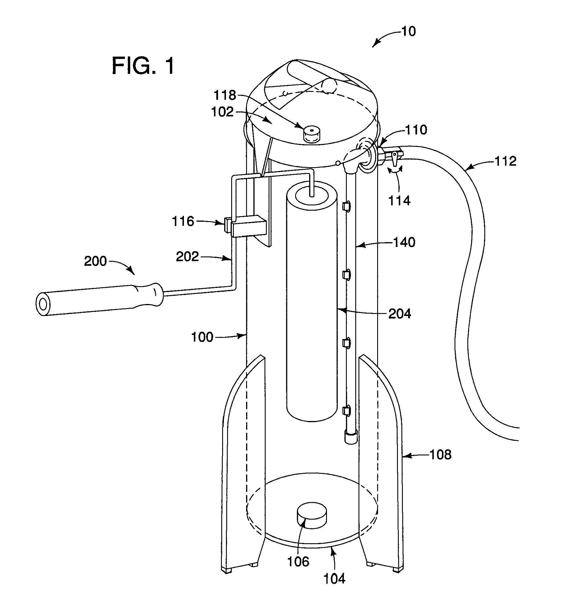 Hands-free cleaning apparatus for roller pads and/or paintbrushes