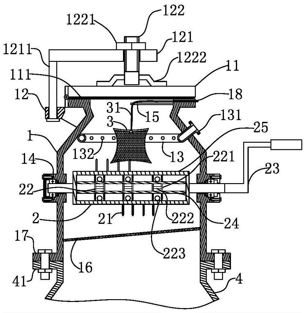 Mobile filling device for solid hazardous chemical substances