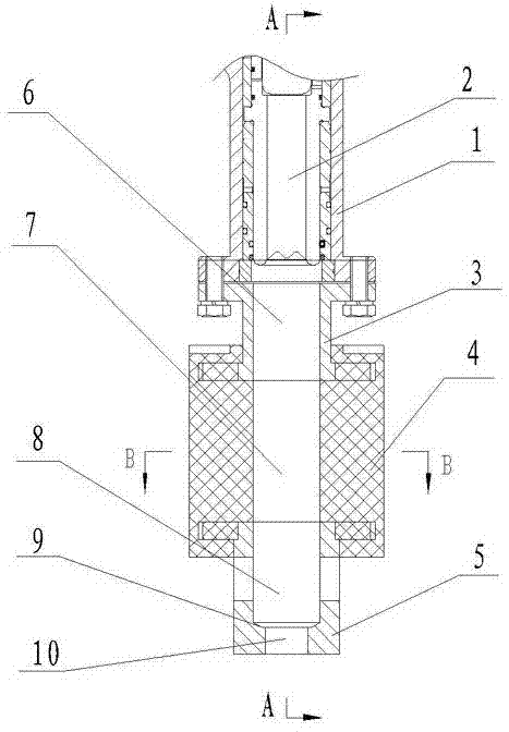 Drill rod buffer positioning device of hydraulic rock drill