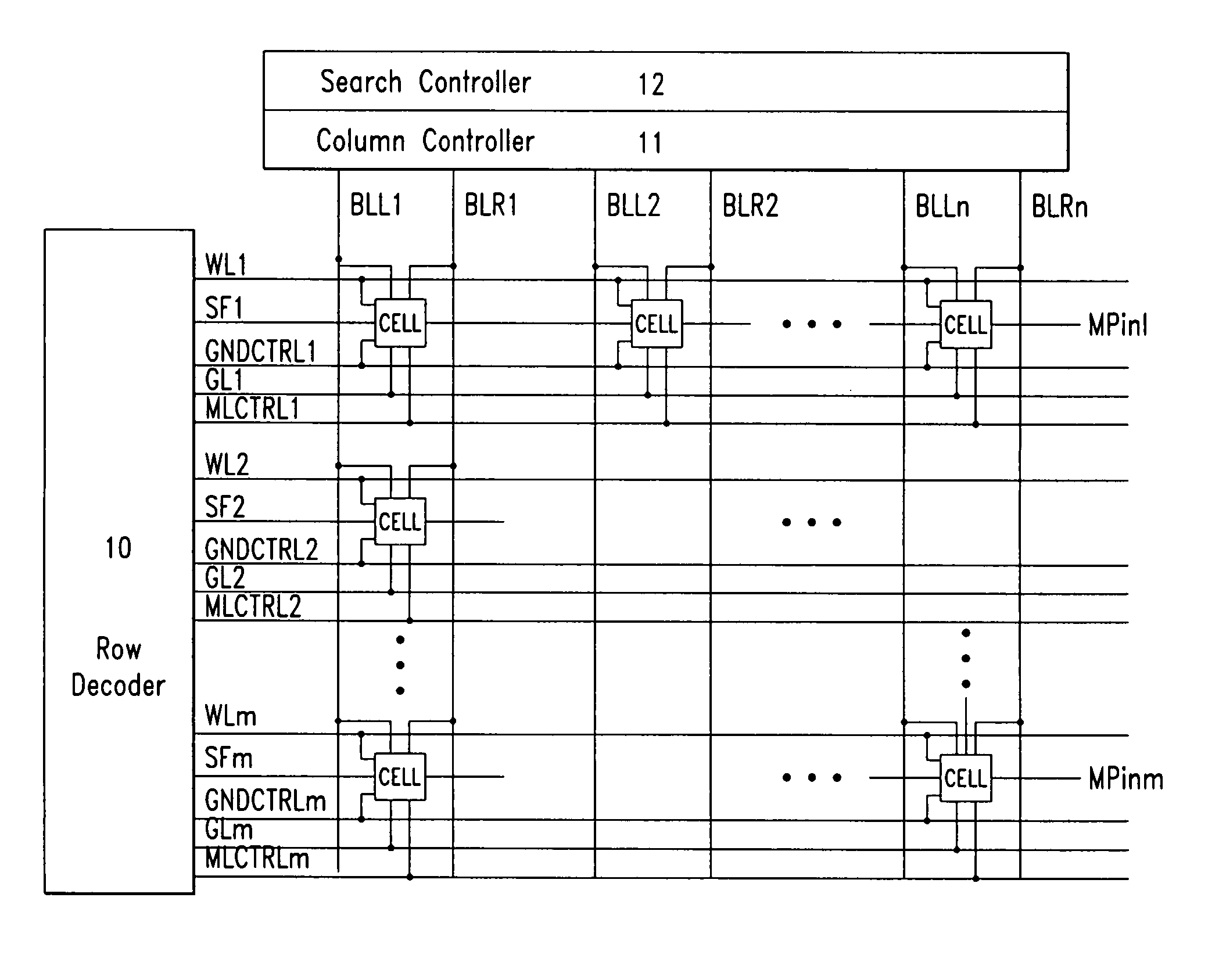 Non-volatile and-type content addressable memory