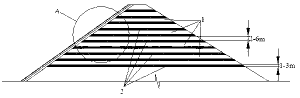 High concrete face rockfill dam seismic strengthening structure and construction method thereof