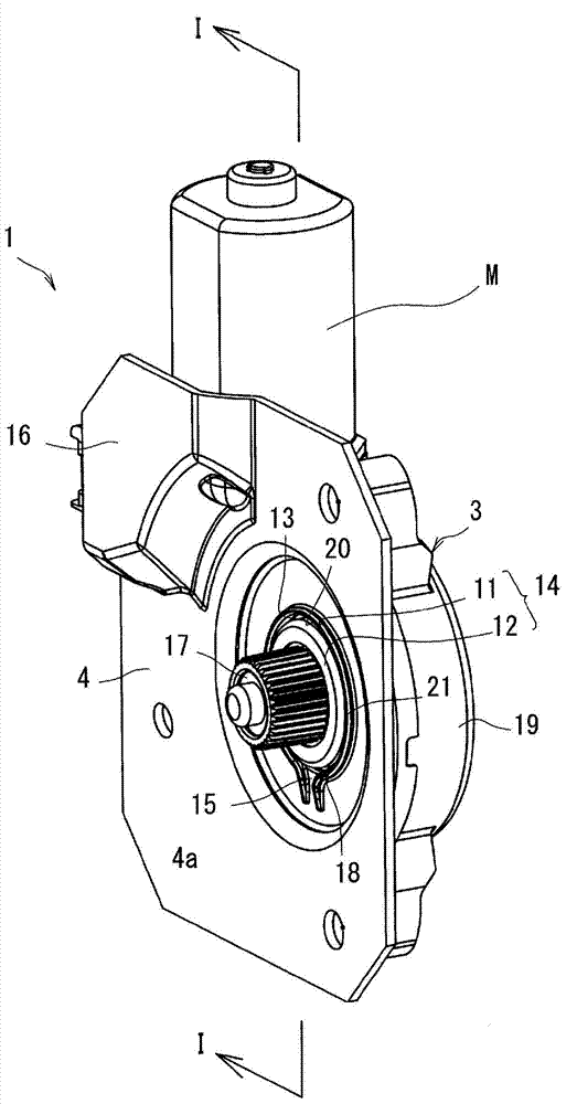 Mounting structure for mounting member