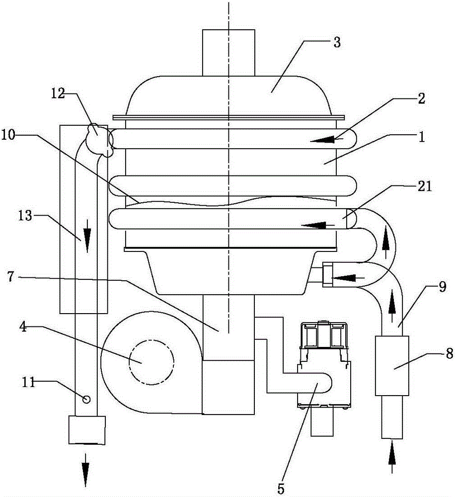 Water-cooled full-premixing gas water heater