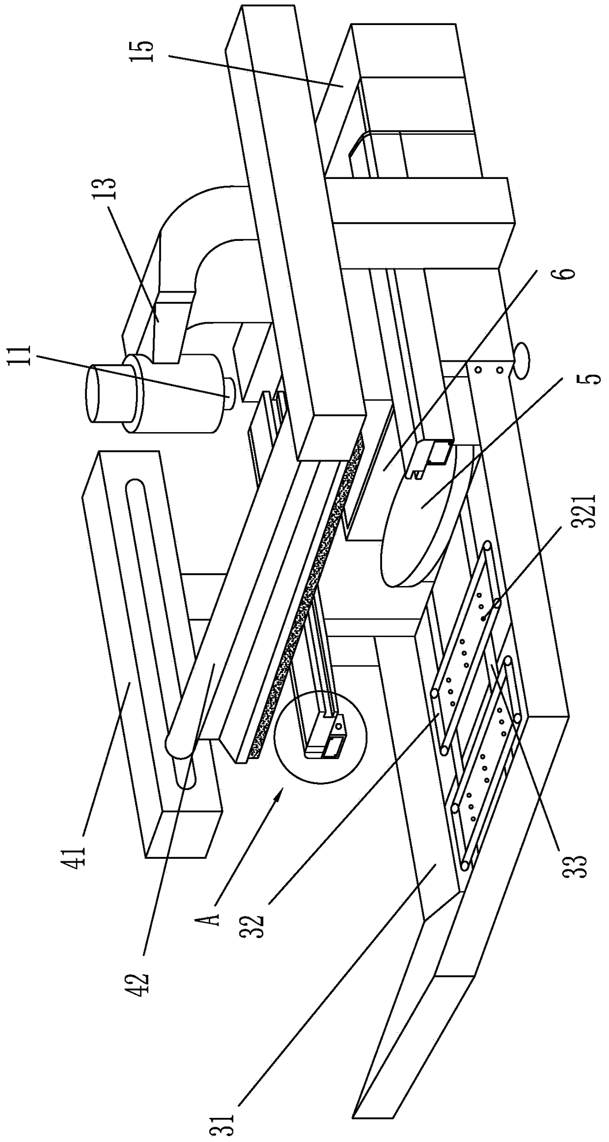 A drilling device for drilling flat glass