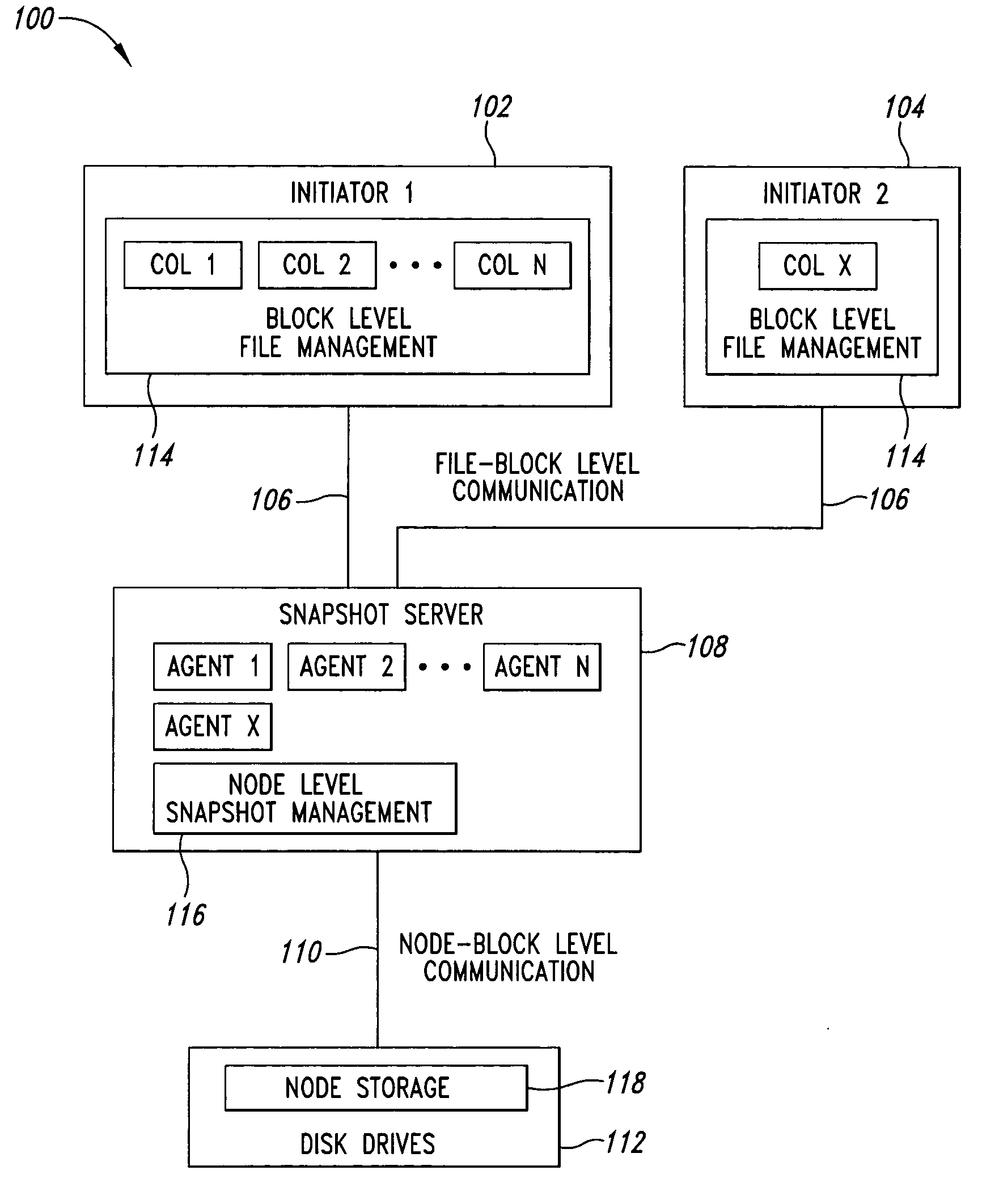 Block level data snapshot system and method