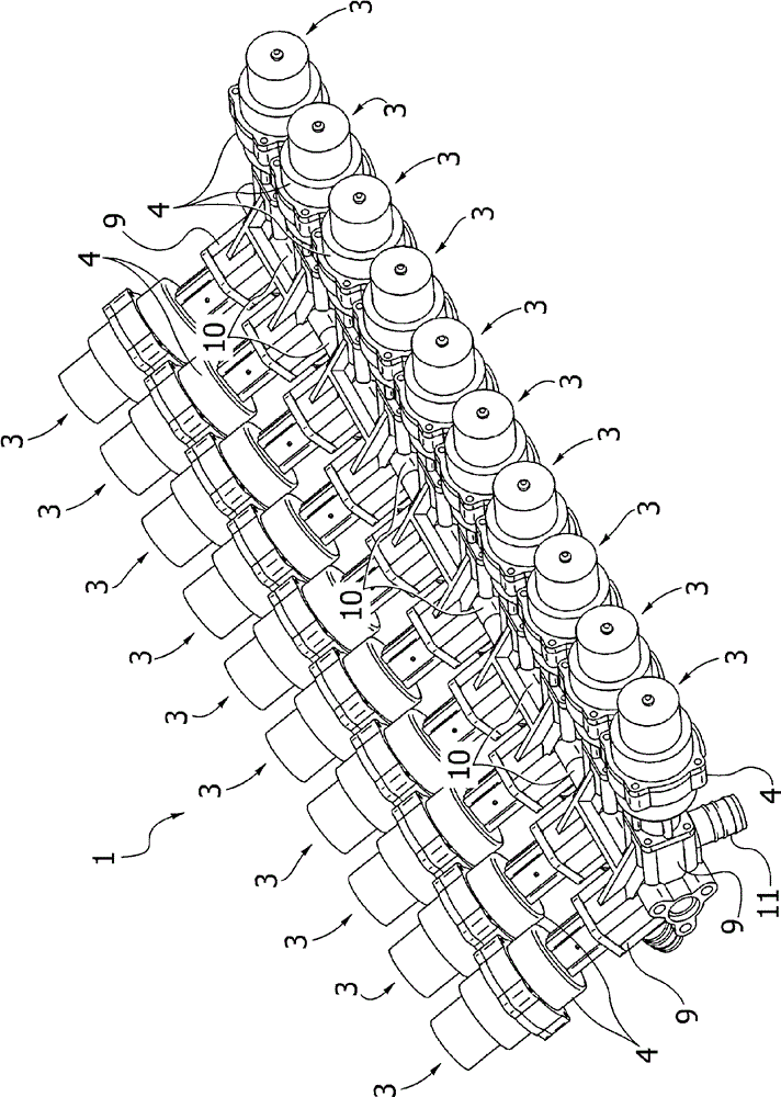 Valve assemblies for devices for metering liquid products