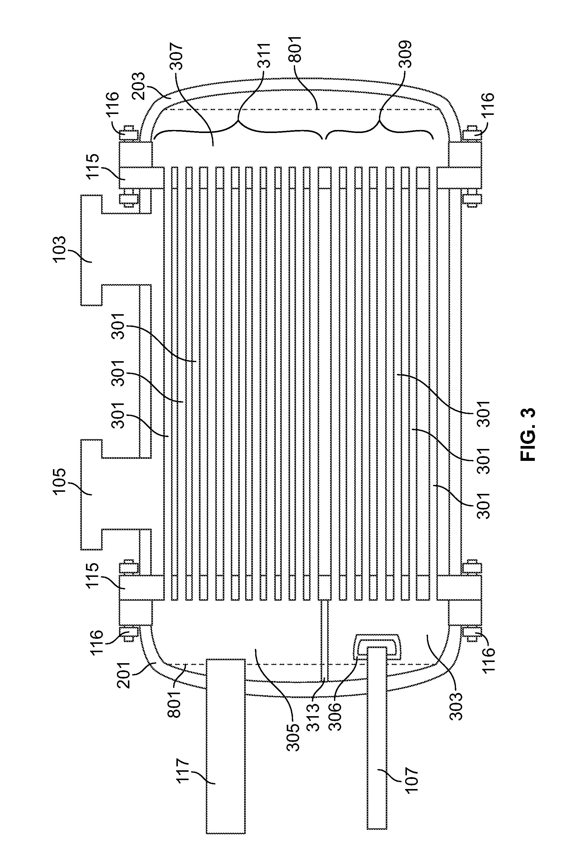 Direct expansion cooler high velocity dished head