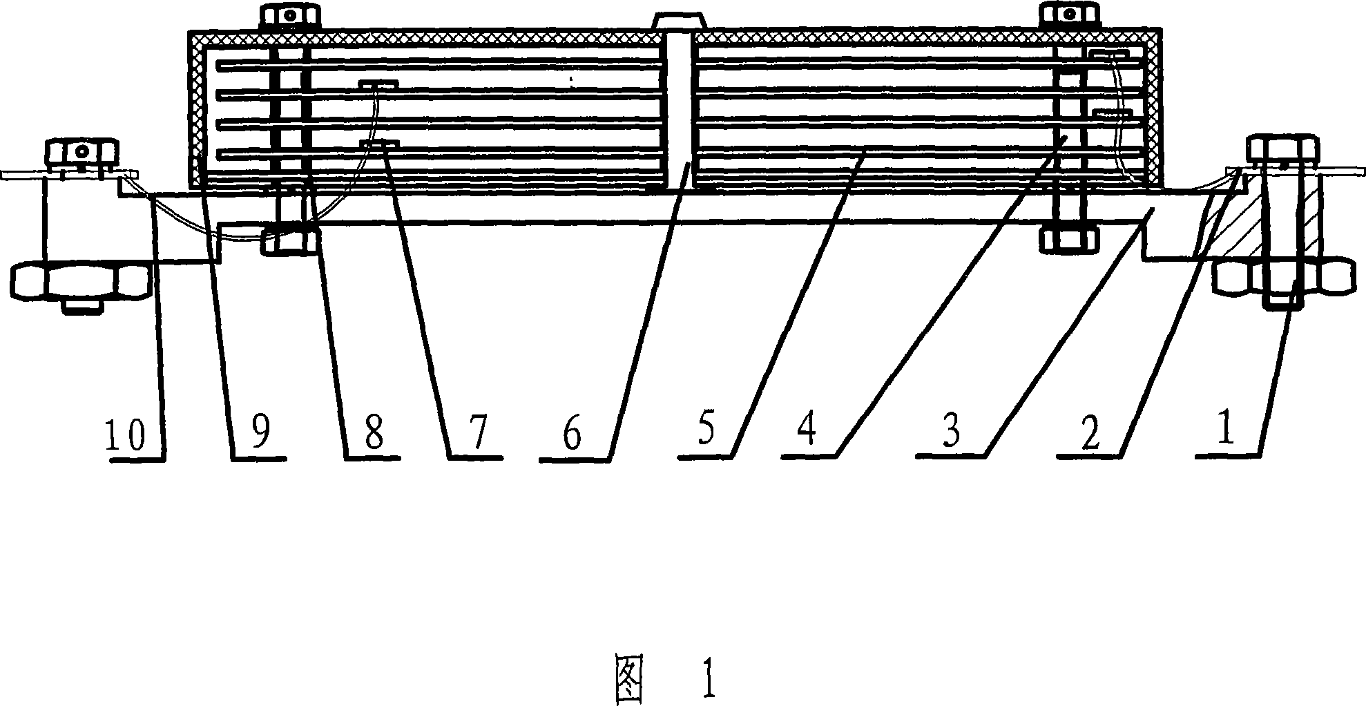 Measuring transducer for fuel permittivity of aeroplane fuel tank and measuring instrument