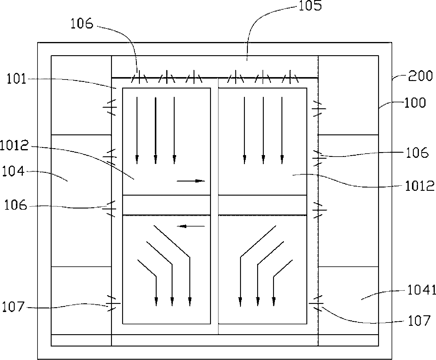 Airshower chamber