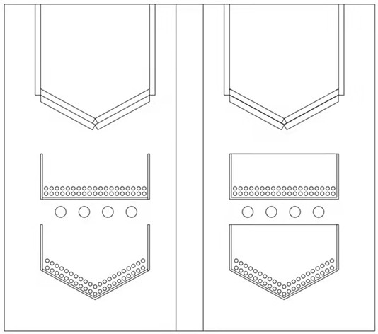 Ironing-free pocket cover template capable of meeting human body comfort requirement