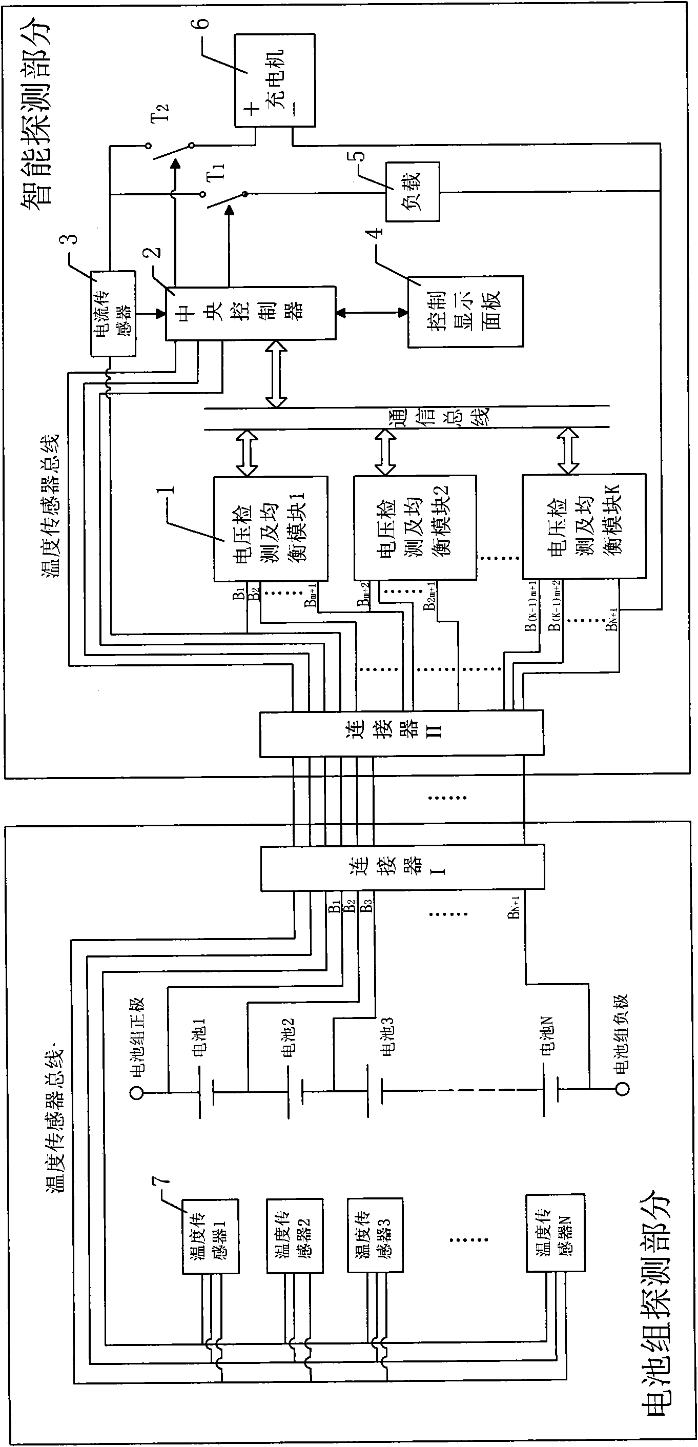 Power battery pack detecting, evaluating and equalizing charge system and applying method thereof