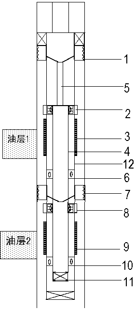 Layered oil exploitation device