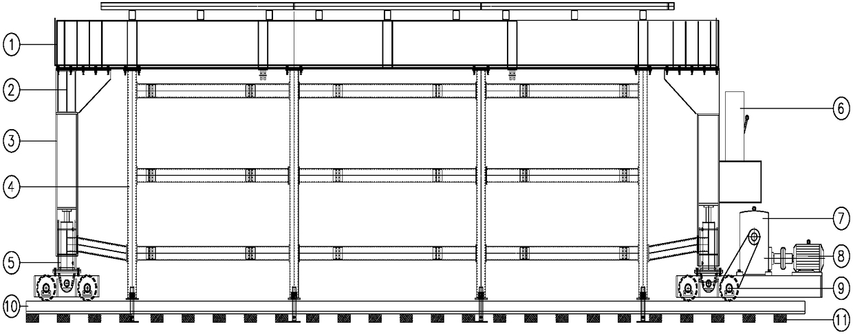 Pipe gallery supporting structure based on urban underground pipe gallery