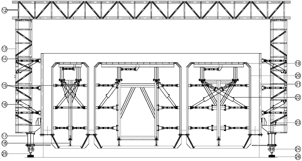 Pipe gallery supporting structure based on urban underground pipe gallery