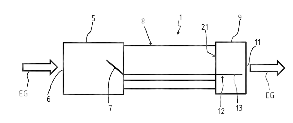 Exhaust gas heat transfer unit